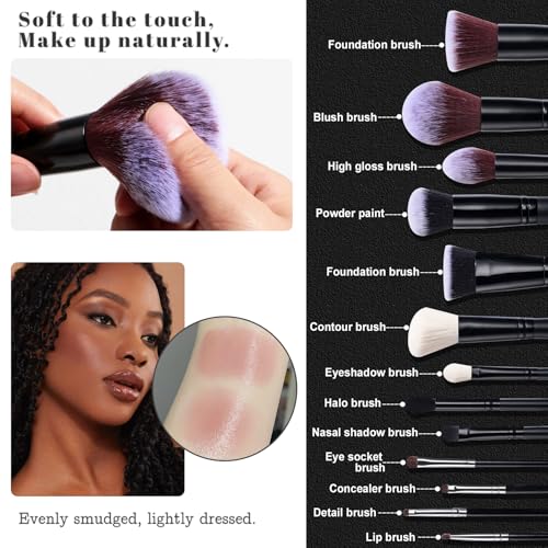 BS-MALL Makeup Brush Set with Waterproof Travel Bag & Makeup sponges -26 Pcs Set Triangle Puff & Face Washing Puffs,Face Wash Headband Wristband for Travel Go Camping Gift & Makeup Beginners