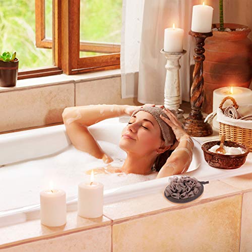 Boao 6 Pcs Bath Shower Pouf Sponge Mesh Pouf Shower Ball Exfoliating Body Sponge Pad Scrubber Glove with Flower Bath Ball (Multi-Color)