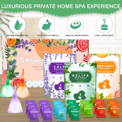 Bridesmaid Gifts, 18 Pack Shower Steamers Aromatherapy Essential Oils, Wedding Birthday Gifts for Her, Women, Mom, Wife, Sisters, Best Friends, BFF, Luxury Self Care Relief Relax