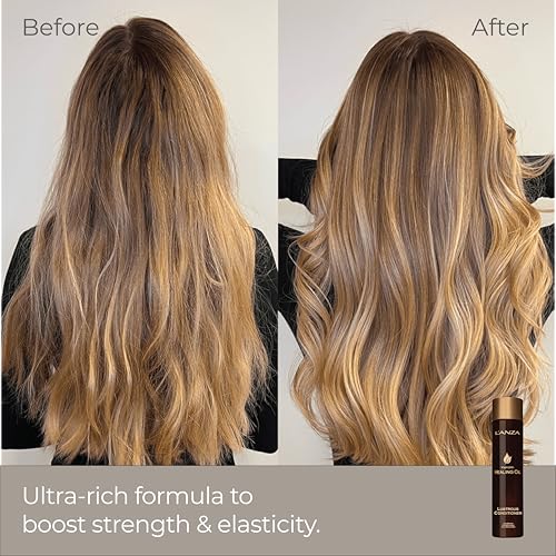 L'ANZA Keratin Healing Oil Lustrous Conditioner, Deep Conditioner for Dry Damaged Hair, Boosts Shine, Strength and Hair Health, Repair Damage and Prevent Frizz, Sulfate Free, Cruelty Free