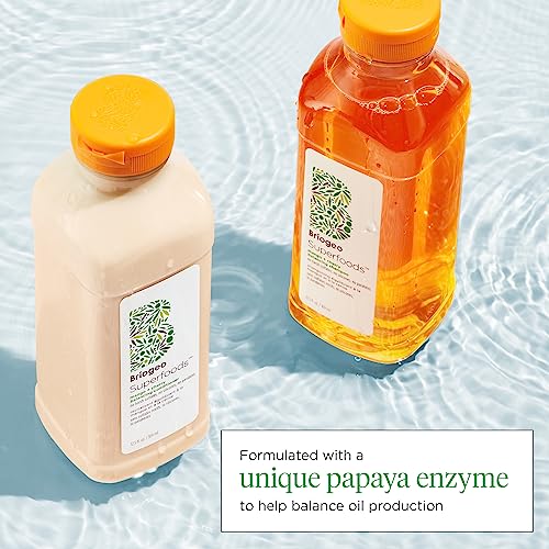 Briogeo Superfoods Mango + Cherry Hair Pack, Replenish Dull, Dry Hair and Balance Oil for Oily Hair, Controls Oil and Nourished All Hair Types and Textures, Vegan, Cruelty-Free, 2 x 12.5 fl oz