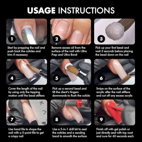 Cool Tone Acrylic Powder Collection - Essential Nude and Pink Cover Powder - Smooth Application - Professional Quality for Nail Technicians - Beginner Friendly - 8-Piece Set with 2oz/56g