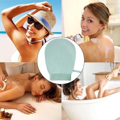 Cheekyglo Exfoliating Glove, Cheeky Glow Exfoliating Glove, Cheekyglo Silk Exfoliating Mitt, Cheekyglo Glove, Exfoliating Mitts for Dead Skin Remove (Pink)