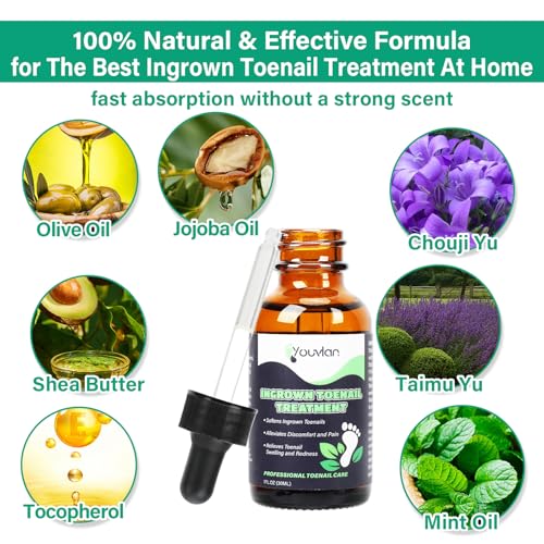 Ingrown Toenail Treatment - Ingrown Toenail Softener Drops,Toenail Lifter,Nail Patches,Best Ingrown Toenail Kit at Home for Easy Trim Thick Toe Nails Cleaner Tool Kit