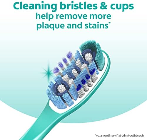 Colgate 360 Whole Mouth Toothbrush, Adult Soft Toothbrush With Tapered Bristles, Features Tongue Cleaner and Ergonomic Handle, Helps Whiten Teeth and Removes Bacteria, 4 Pack