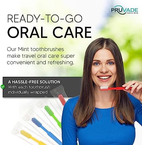 36 Pack Disposable Toothbrushes with Toothpaste, Built In - Prepasted Toothbrushes Individually Wrapped | Single Use Waterless Tooth Brush with Soft Bristles for Airbnb, Hotel, Camping, Travel