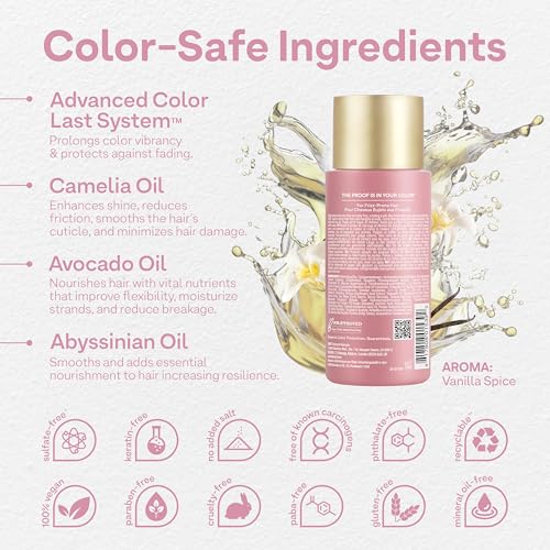 ColorProof Evolved Color Care Plush Locks Leave-in Smooth, Anti- Frizz Smoothing Lotion, Protects & Reduces Blow Dry Time, Controls Frizz & Adds Shine, Sulfate-Free, Vegan, 6.7fl oz