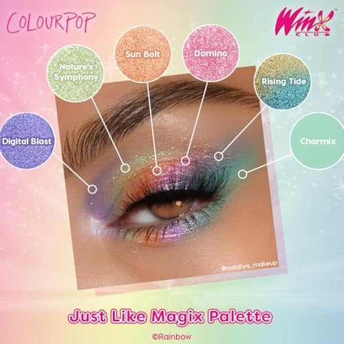 ColourPop Winx Club Shadow Palette - Pastelle Palette with Metallic and Matte Finishes - High-Pigment Makeup with a Long-Wearing Formula - Just Like Magix (0.58 oz)
