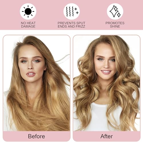 Heatless Curling Rod Headband, Upgraded 60" Extra Long Soft Hair Curlers to Sleep In, No Heat Curls for Girls Long Hair Medium Hair (Black)