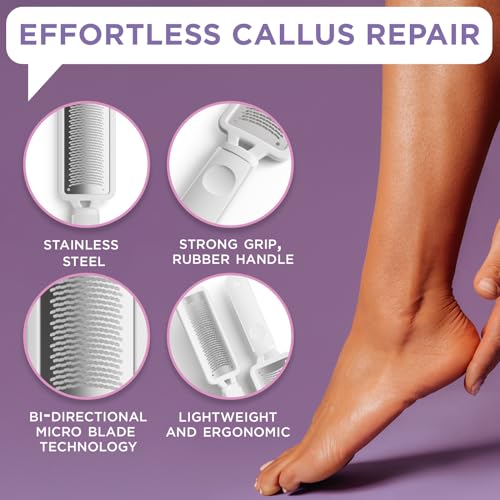 Lee Beauty Professional Callus Remover for Feet - Extra Strength Gel & Rasp Foot File Kit - Original Formula for Dead Skin Remover for Cracked Heels & Dry Skin-Pedicure Supplies for Smooth Foot - 8 Oz