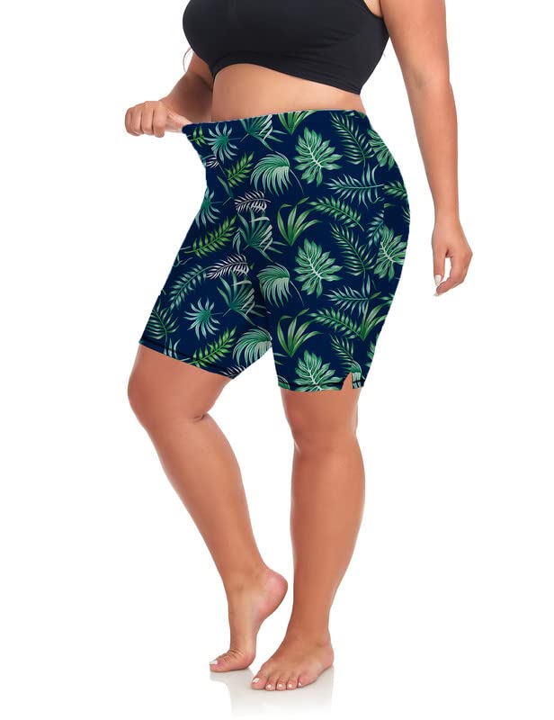 Inno Plus Size 3''/ 6.5" Swim Shorts Women Swimsuit,Quick Dry&High Waisted Tankini Bottom,UPF 50+ Board Shorts 0X-6X