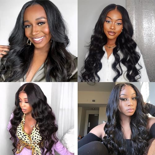 Brazilian 2x6 Human Hair Lace Closure HD Transparent 2x6 Body Wave Lace Closure Middle part Human Hair Kim K Closure With Baby Hair (16 inch)