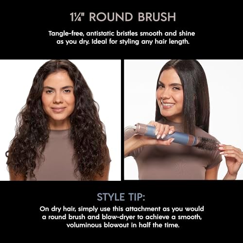 INFINITIPRO by CONAIR DigitalAIRE Multi Hair Styler, Air Styling System for Curls, Waves, Blowouts & Volume, 4 Attachments to Personalize Your Look Plus Storage Bag, Light Blue