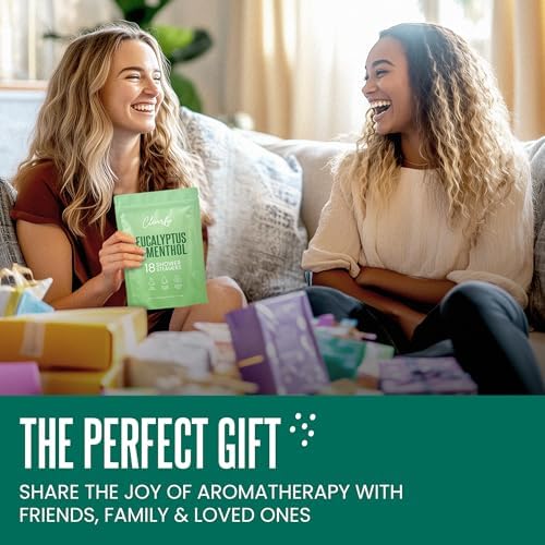 Cleverfy Eucalyptus for Shower Steamers Aromatherapy – Self-Care Shower Bombs for Sinus Relief and Nasal Congestion – 18 Tablets