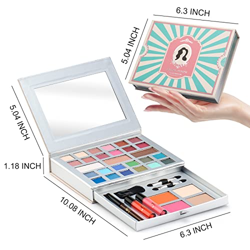 Color Nymph All-in-One Makeup Kit - Perfect for Women, Teens, and Beginners! Unlock Endless Possibilities with 24 Gorgeous Shades of Matte and Shimmer Eyeshadow, Highly Pigmented Lip Glosses, Eyeliner
