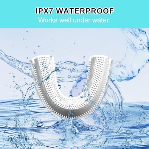 2 Pcs Silicone U-Shaped Brush Head Replacement Compatible with U-Shaped Toothbrush,360 Degree Silicone Head Teeth Cleaning for Sonic Toothbrush Tool Head Accessories for Adults