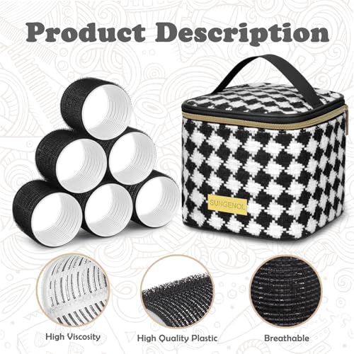 Hair Roller Set 18 pcs Self Grip Hair Rollers,Hair rollers with hair clips and comb,Salon hairdressing curlers,DIY Hair Styles, Sungenol 3 Sizes Hair Rollers in 1 set