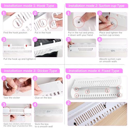 IDN BEAUTY Hair Extension Holder Stand for Styling, 4 Installation Modes With Tool, Pink Hair Extension Holder Designed to Securely Hold Your Extensions for Washing, Styling, Packing and Storing