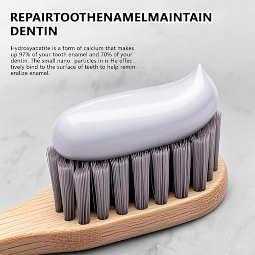 Hydroxyapatite Toothpaste for Advanced Enamel Protection & Tooth Strengthening, Fluoride-Free Fluoride-Free Formula with Gentle Mint, Fresh Breath, Reduce Tooth Sensitivity 2pcs