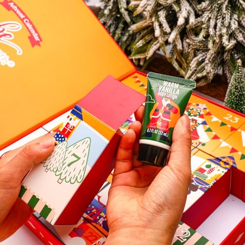 2024 Advent Calendar, New Year Gifts for Women with Hand Cream, Bubble Bath, Body Butter, Necklace, Bracelet, Brooch, Beauty Skincare Bath and Body Gift Set, 24 Days of Holiday Gift