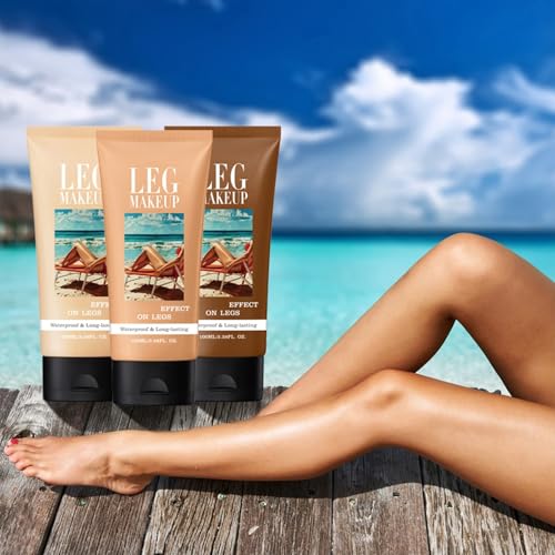 Leg Makeup Waterproof No Transfer | Scar & Tattoo Cover Up Foundation with Brush for Legs & Body, Long-Lasting Flawless Finish, Lightweight Formula for All Skin Tones (#2)