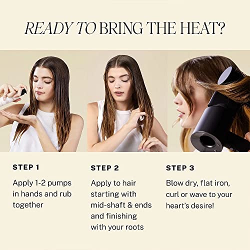 JVN Complete Blowout Styling Milk Heat Protector Cream, Anti-Humidity, Smooths Protects, 3 Fluid Ounces