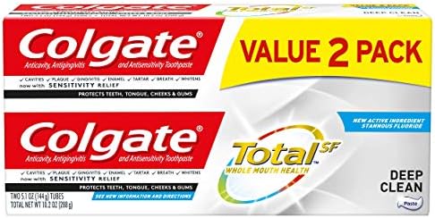 Colgate Total Toothpaste, Deep Clean, 5.1 ounce, 2 Count