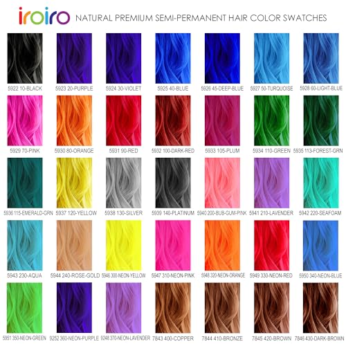 Iroiro Natural Premium Semi-Permanent Hair Color 10 Black 4oz