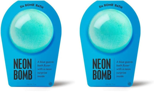 DA BOMB Neon Blue Bath Bomb, 7oz (Pack of 2)