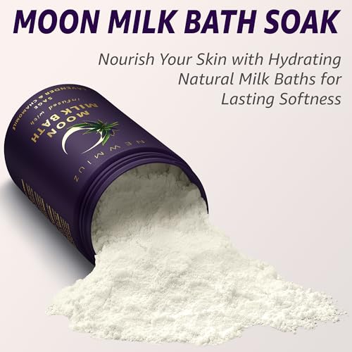 Cleansing Sage Moon Milk Bath Soak - Lavender Chamomile - Moisturize & Soften Skin Spiritual Stress Relief Gifts for Women Destress Luxury Spa Bath Salt Powder Birthday Perfect Stocking Stuffers