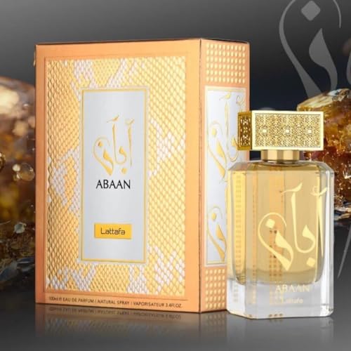 Lattafa Abaan Eau de Parfum Spray for Unisex, 3.4 Ounce