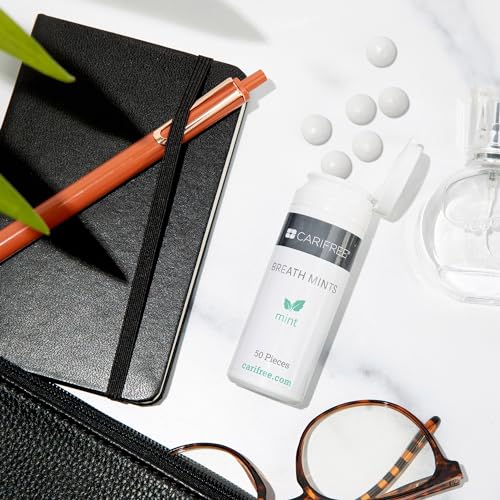 CariFree Breath Mints, Hydroxyapatite and Xylitol, Sugar-Free, pH Elevating, Delicious & Refreshing, Convenient On-The-Go, Travel Size, 6 Tubes Per Box (50 ct. each)