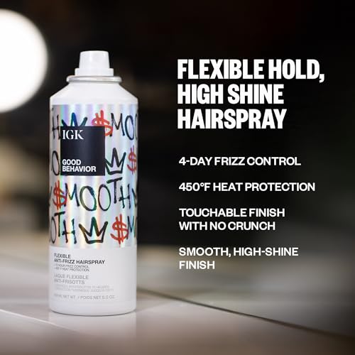 IGK Good Behavior Smooth Flexible Anti Frizz Hairspray 168 ml / 5 oz
