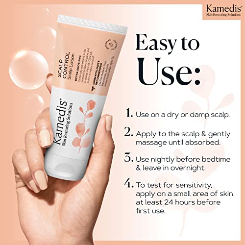 KAMEDIS Scalp Moisturizer Lotion For Dry, Itchy, Dandruff, Flaky, Seborrheic Dermatitis, Psoriasis and Sensitive Scalp. Over-Night Mask Treatment Botanicals-Based. Parabens Free. 3.38 Fl Oz.