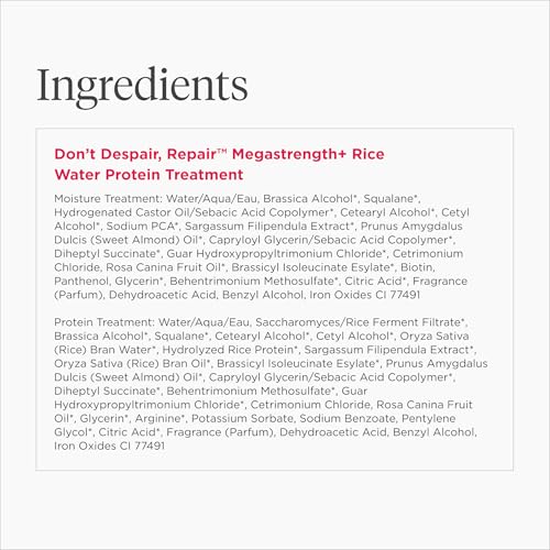 Briogeo Don't Despair, Repair! Megastrength+ Rice Water Protein Treatment, Moisture Strengthening Hair Treatment, Dry and Damaged Hair, Vegan, Cruelty-Free, 5 fl oz