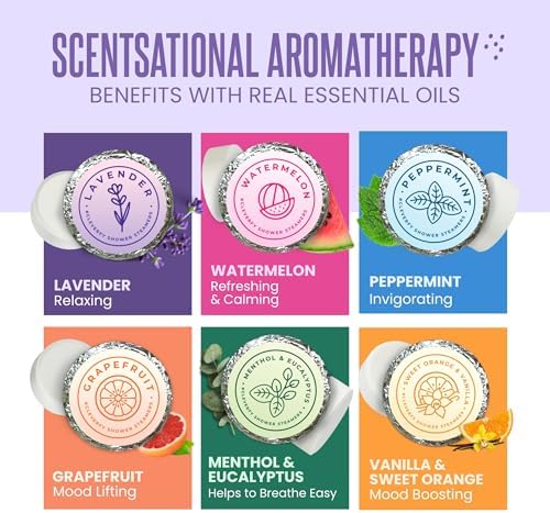 Cleverfy Shower Steamers Aromatherapy for Women and Men – Self-Care Shower Bombs for Stress Relief and Relaxation – 12 Tablets