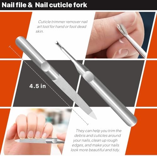 Konovo Toenail Clippers for Seniors Thick Toenails, Toe Nail Clippers Adult Thick Nails Long Handle 16mm Wide Jaw Opening Nail Clippers Heavy Duty Nail Clippers Kit 5Pcs