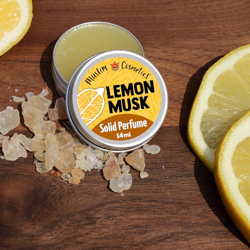 Lemon Musk SOLID Perfume | Made with real Lemon essential oils | Musk | Amber | Halal perfume || Made in Canada - Muslim Cosmetics - Lemon Musk 0.5oz / 14ml