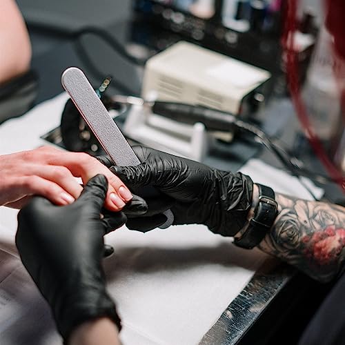 BTYMS 100 Pieces Nail Files 100/180 Grit Double Sided Emery Board Reusable Buffering Files for Natural Nails and Acrylic Nails