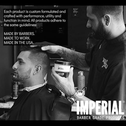 Imperial Barber Grade Products Matte Pomade Paste Light-Medium Hold, Natural, No-Shine Finish, Non-Greasy, Add Volume - 5 oz