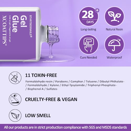 btartboxnails Nail Tips Builder Gel Set - 15ml Nail Tip Builder Gel 15ml Top Coat with Gel Nail Glue for French Tip Gel Nails 30+Days Long Lasting