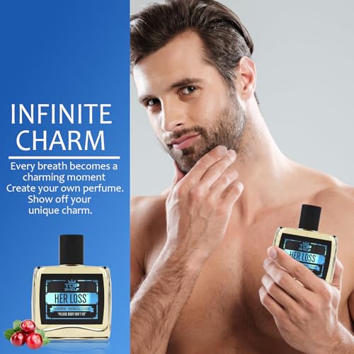 Her Loss Cologne for Men (Pheromone-Enhanced), Herloss Perfume Para Hombre, Top Shelf Pheromone Enhanced Colognes for Men, Long Lasting Scent | Natural Herbal Formula | Awaken Raw Instinct