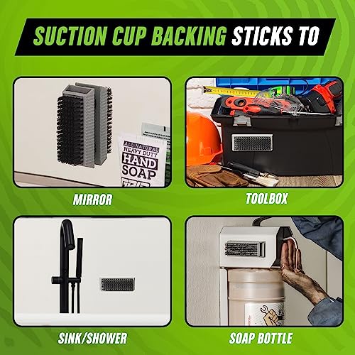 Grip Clean - Heavy Duty Nail Brush for Cleaning Fingernails - Nail Cleaning Scrub Brush for Men & Women - Mechanic Brush. Nail Brush Cleaner for Hands & Under Nails. Stiff Bristle Brush