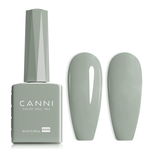 CANNI Light Green Gel Nail Polish, 1Pcs Sage Green Gel Polish Mint Green Color Nail Polish Gel High Gloss Soak Off U V Gel Nail French Nail Manicure Salon DIY