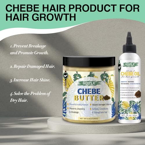 Chebe Hair Growth Oil and Butter for Deep Moisturization - All Hair Types, Men and Women
