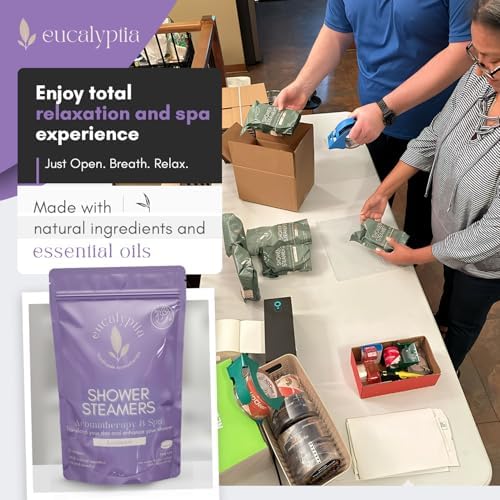 Lavanader Shower Steamers – 10 Pack Aromatherapy Tablets for Relaxation, Stress Relief, Handmade Natural Essential Oils, Spa Shower Tablets, Perfect Birthday Gifts for Women (Lavender)