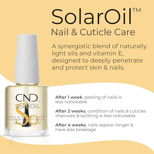 CND Cuticle Couple, SolarOil + Cuticle Eraser, Natural Blend Oils, Moisturizes and Conditions Skin, Gentle Exfoliator, 0.5 fl oz.