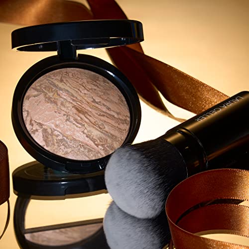 LAURA GELLER NEW YORK Get Glowing Kit (2pc): Baked Balance-n-Glow Illuminating Powder Foundation, Fair + Airbrush Kabuki Makeup Brush