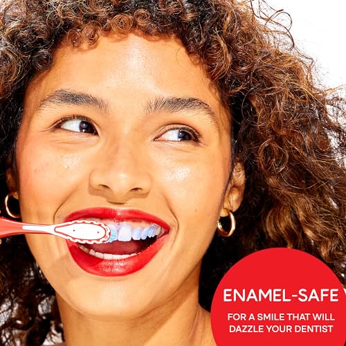 Colgate Optic White Purple Toothpaste for Whitening, Enamel-Safe Mint, 3 Pack, 4.2 oz