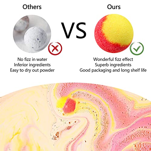 INTEYE Luxury Bath Bombs Gift Set - 54pc Skin-Nourishing Mineral Bath Salts with Natural Essential Oils & 9 Aromas | Spa-Qualit Self-Care for Women, Men, Kids (Eco-Friendly Packaging)